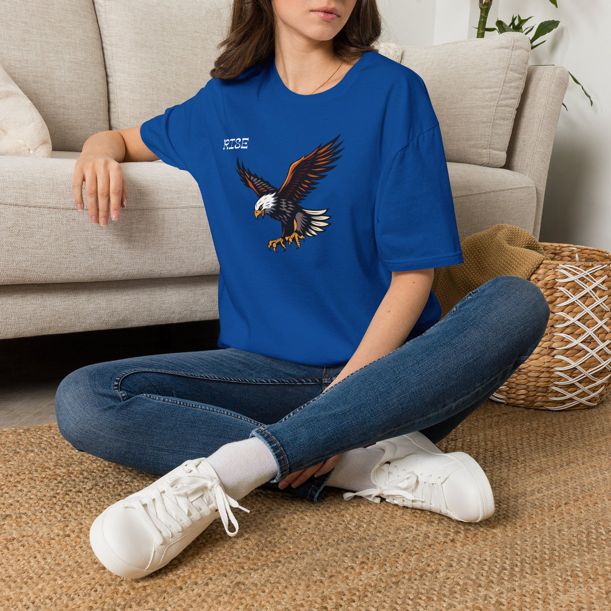 RISE Eagle T-Shirt Premium Design SKIALFA Unisex