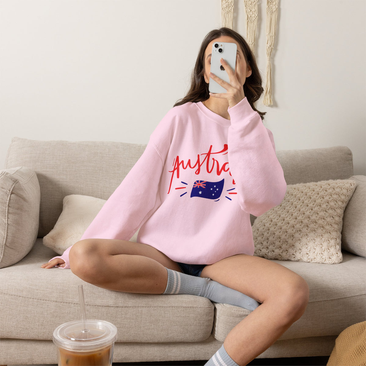 Australia Flag Sweatshirt Premium Design SKIALFA Unisex