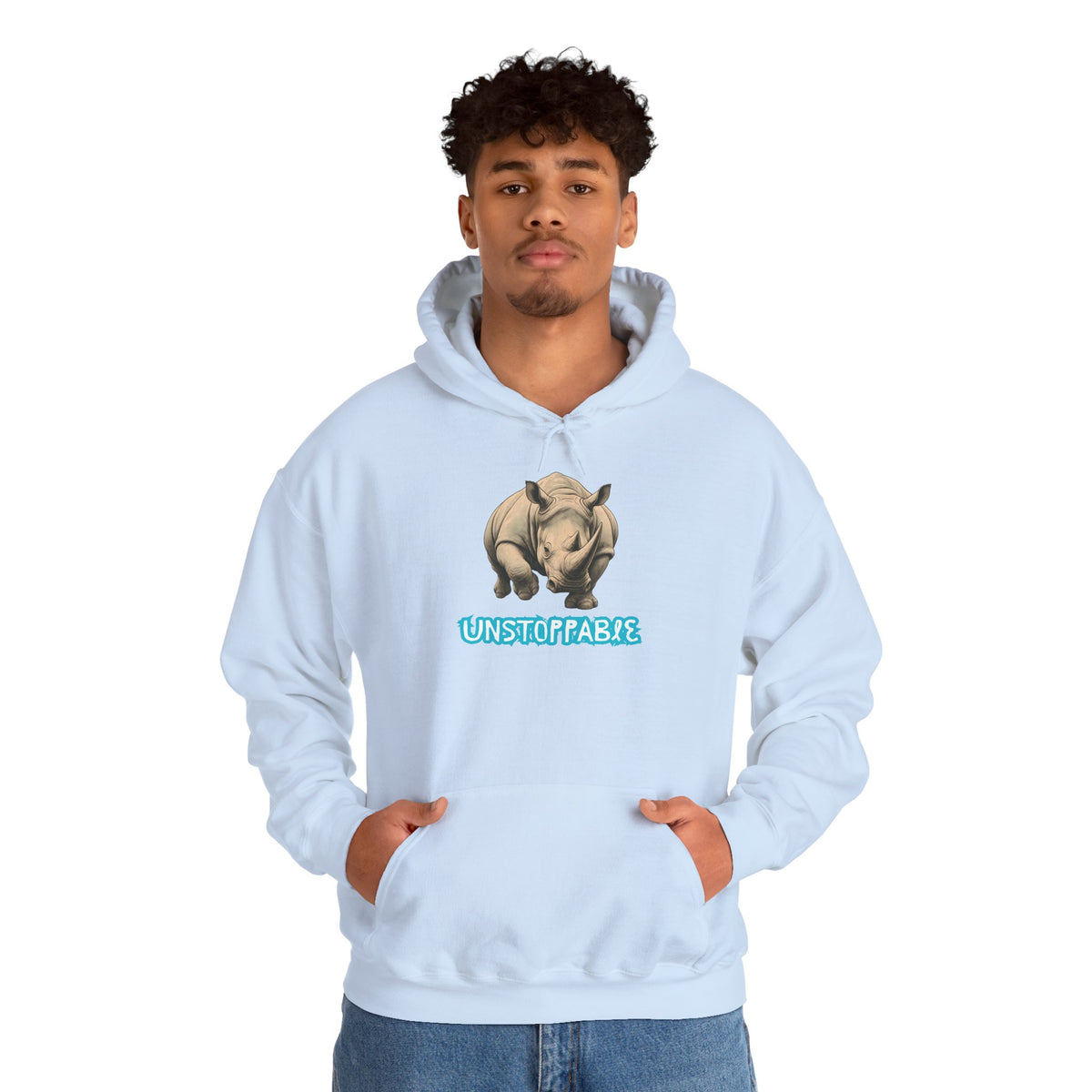 UNSTOPPABLE Rhino Hoodie Premium Design SKIALFA Unisex