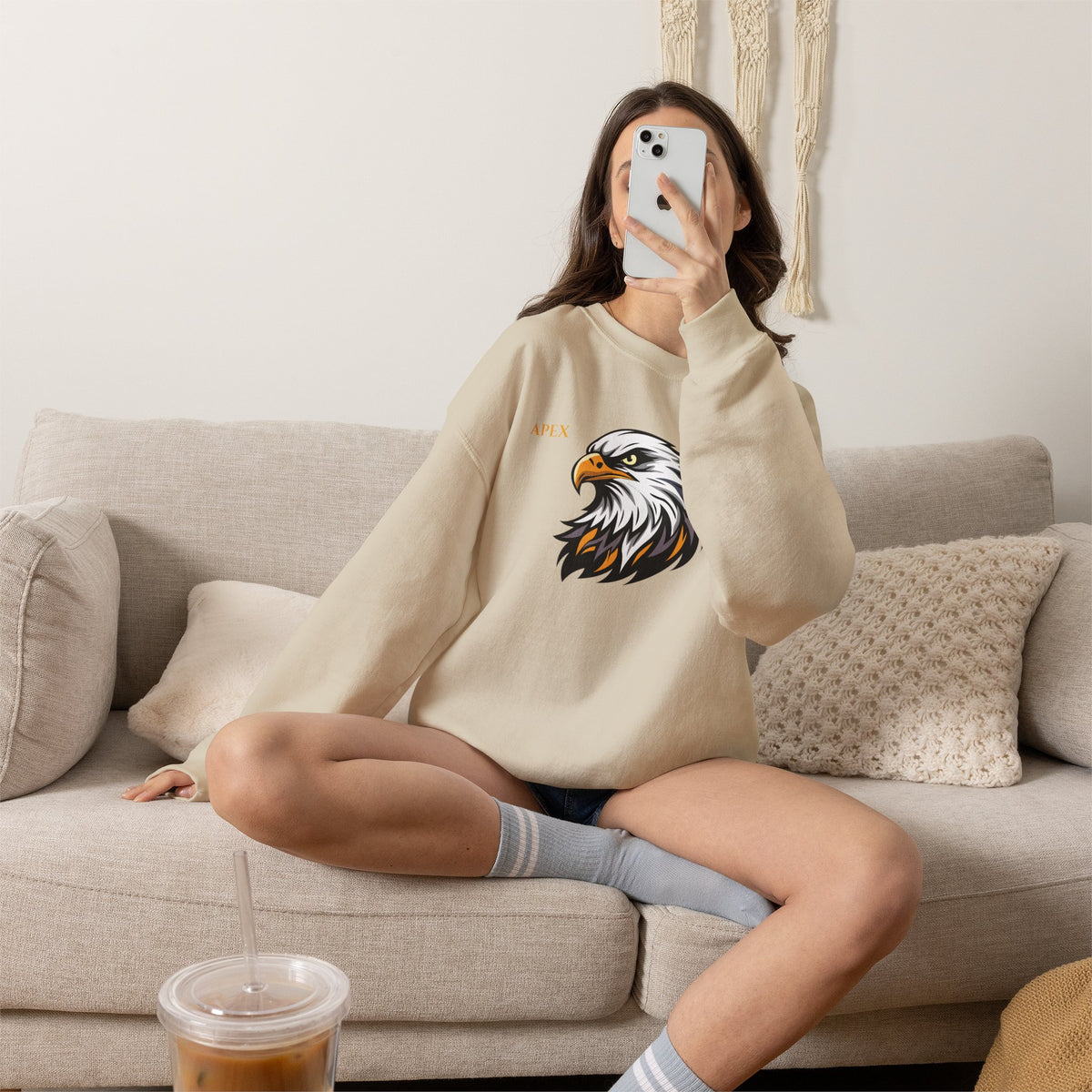 APEX Eagle Sweatshirt Premium Design SKIALFA Unisex