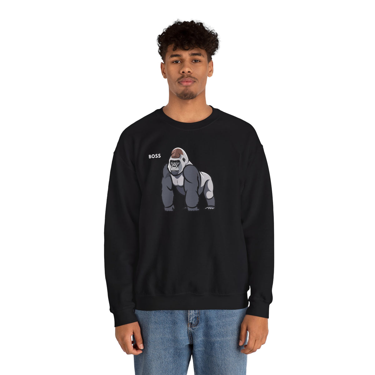 BOSS Gorilla Sweatshirt Premium Design SKIALFA Unisex