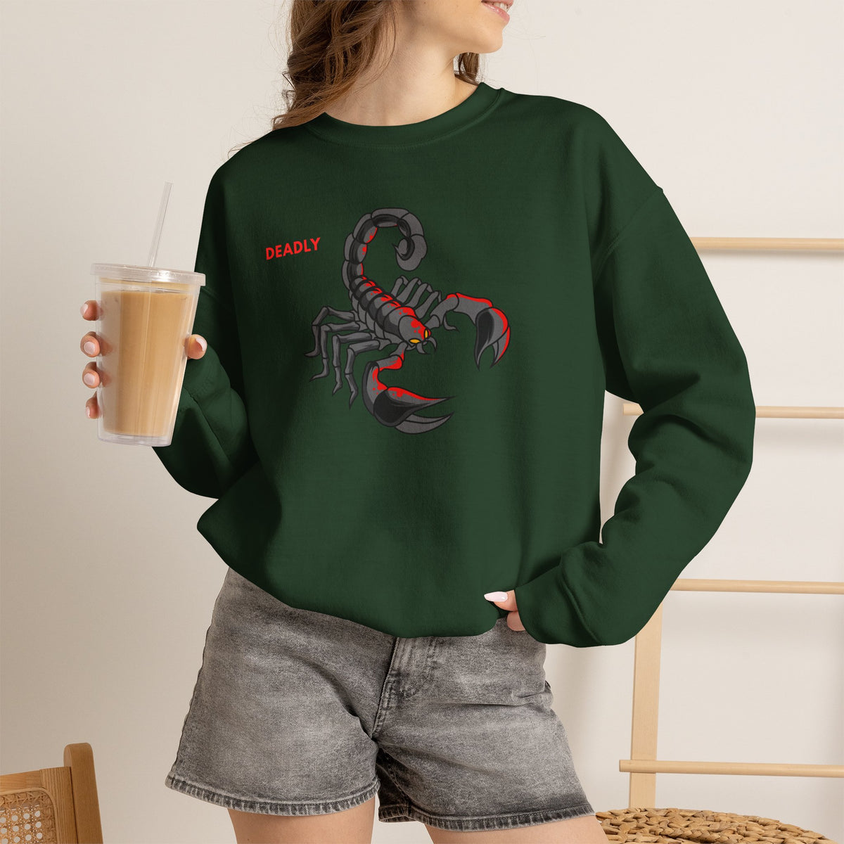 DEADLY Scorpion Sweatshirt Premium Design SKIALFA Unisex