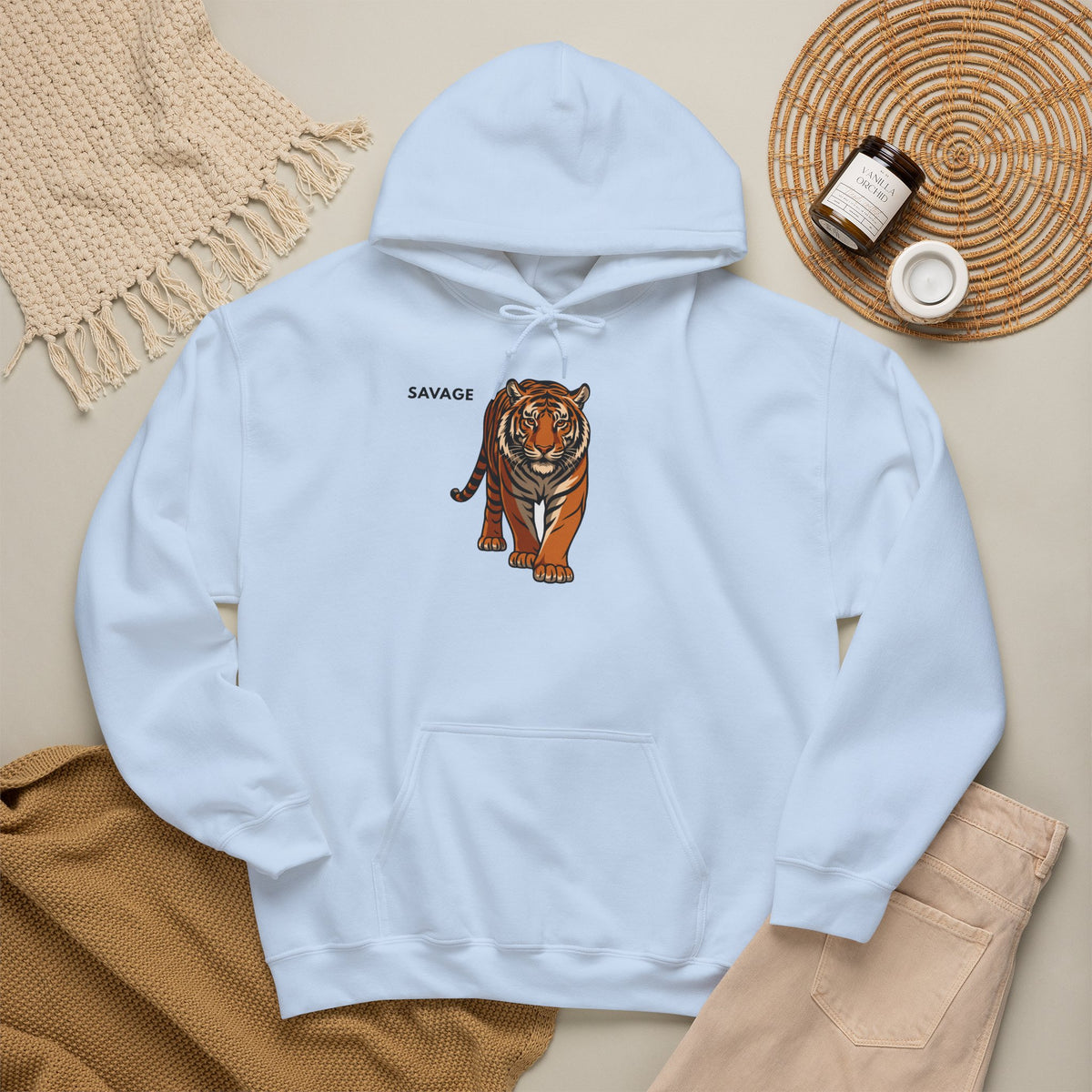 SAVAGE Tiger Hoodie Premium Design SKIALFA Unisex
