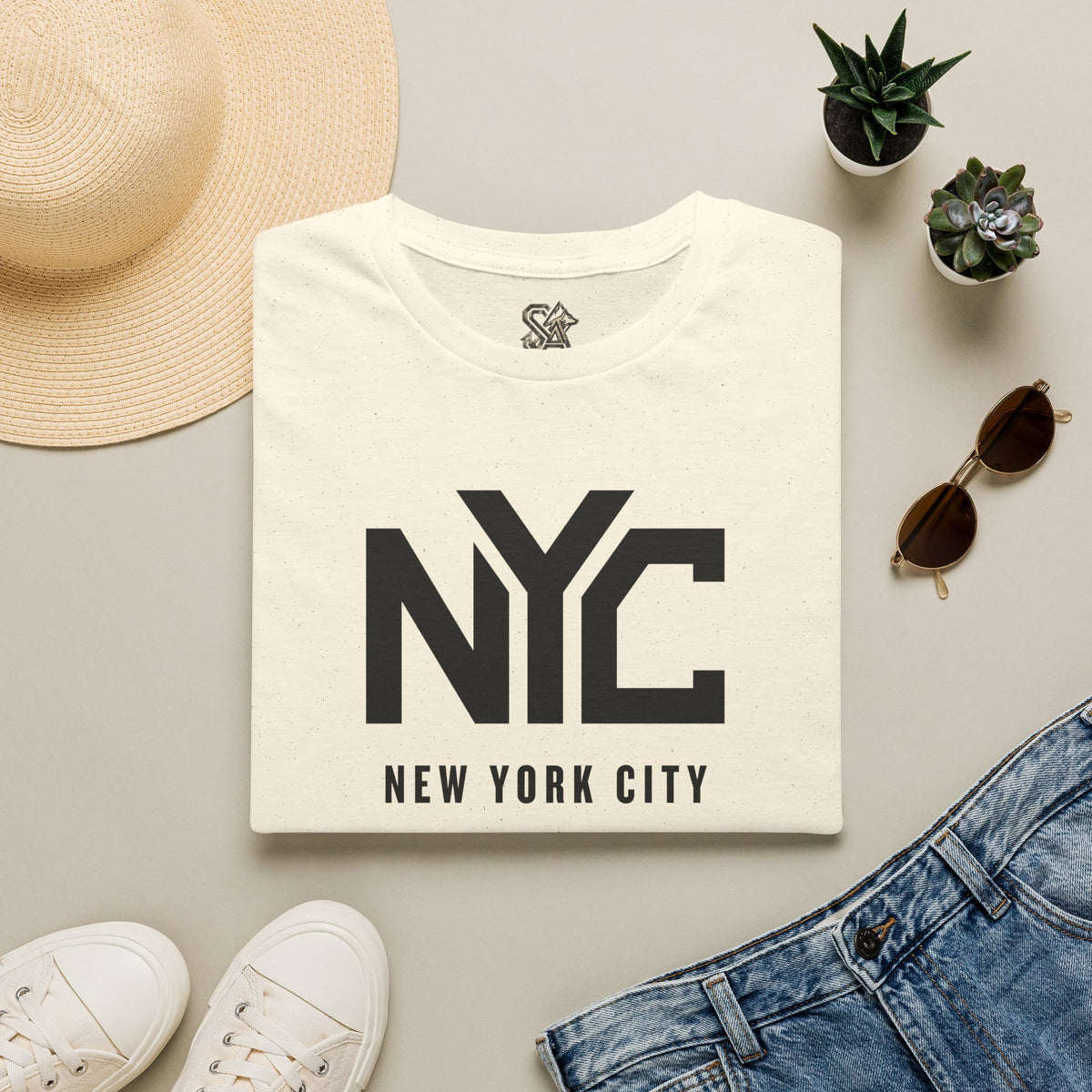 NYC New York City T-Shirt Premium Design SKIALFA Unisex