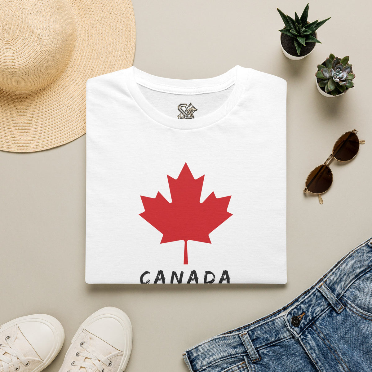 CANADA Leaf T-Shirt Premium Design SKIALFA Unisex
