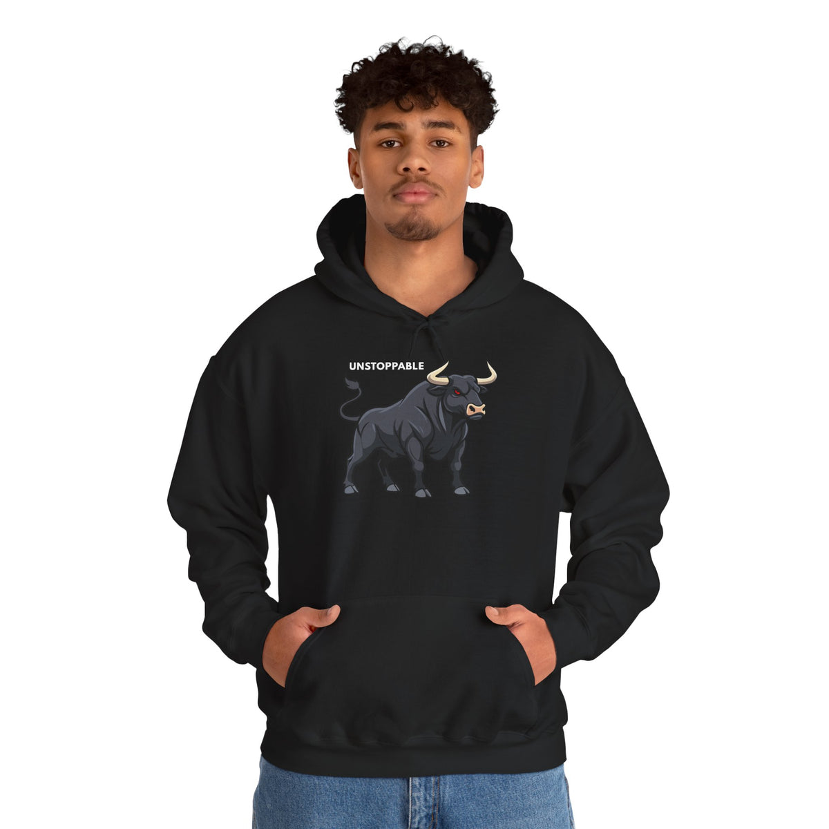 UNSTOPPABLE Bull Hoodie Premium Design SKIALFA Unisex