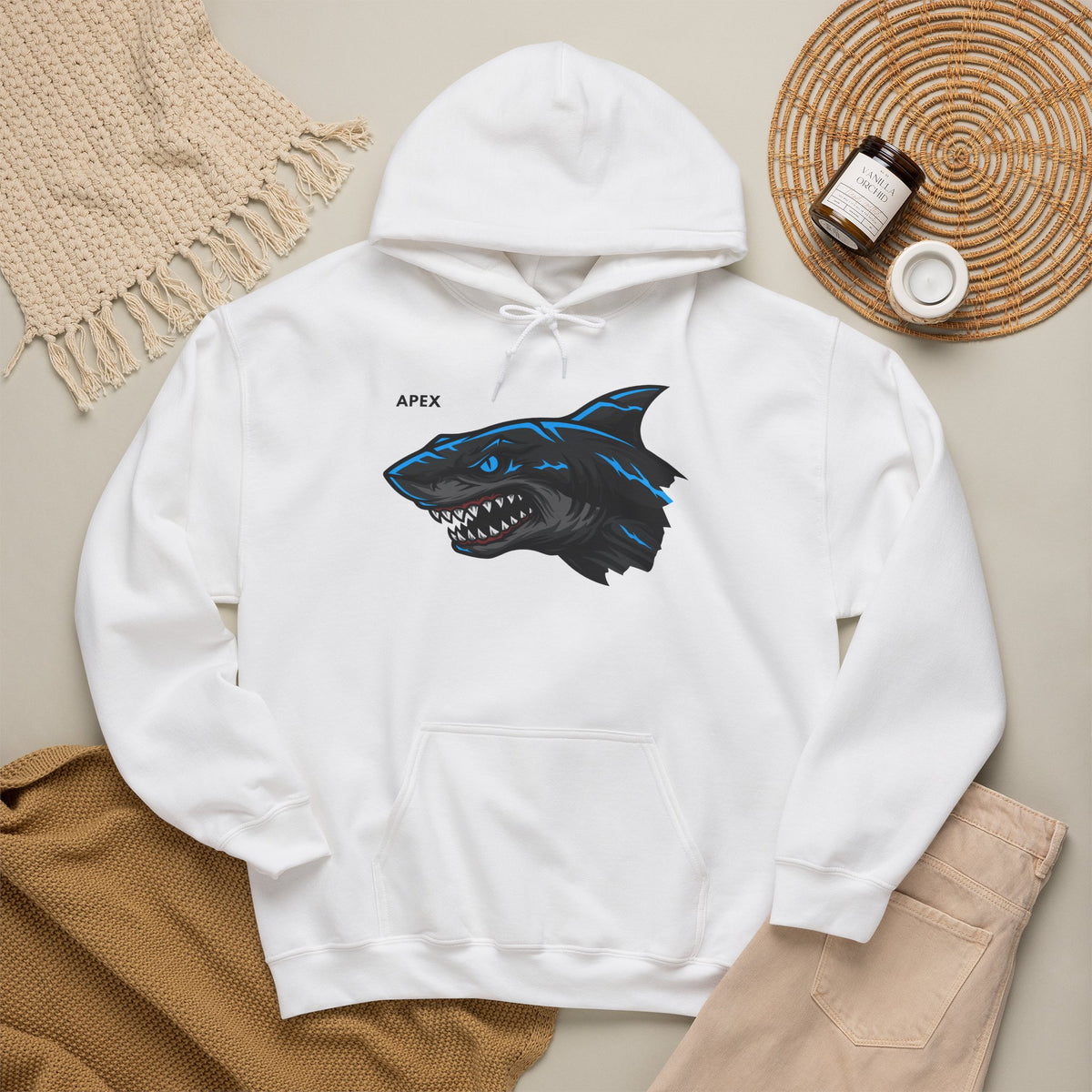 APEX Shark Hoodie Premium Design SKIALFA Unisex