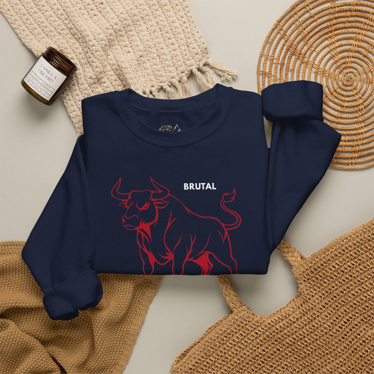 BRUTAL Bull Sweatshirt Premium Design SKIALFA Unisex