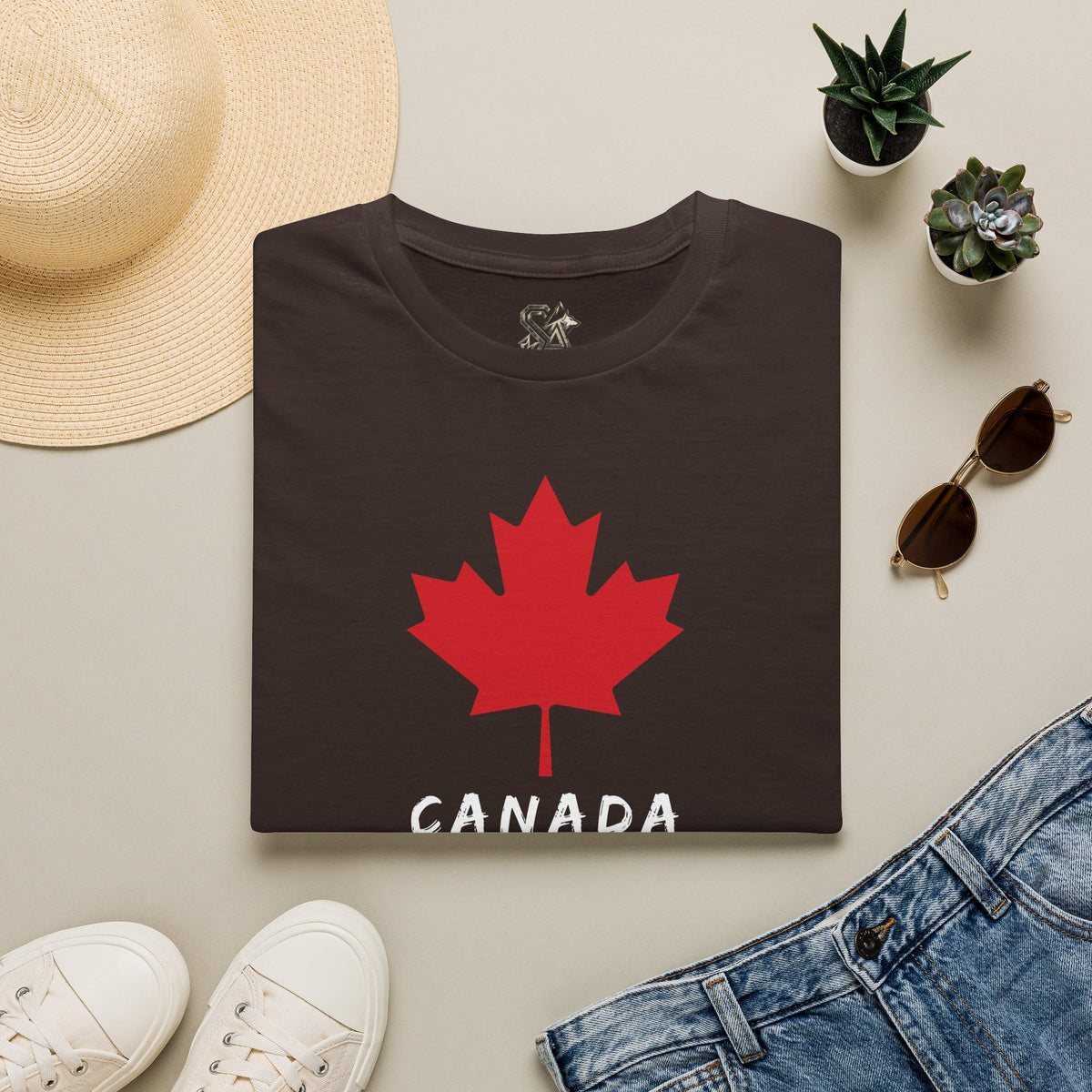CANADA Leaf T-Shirt Premium Design SKIALFA Unisex