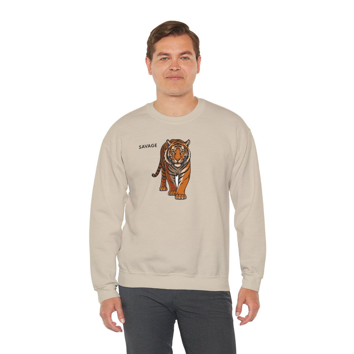 SAVAGE Tiger Sweatshirt Premium Design SKIALFA Unisex