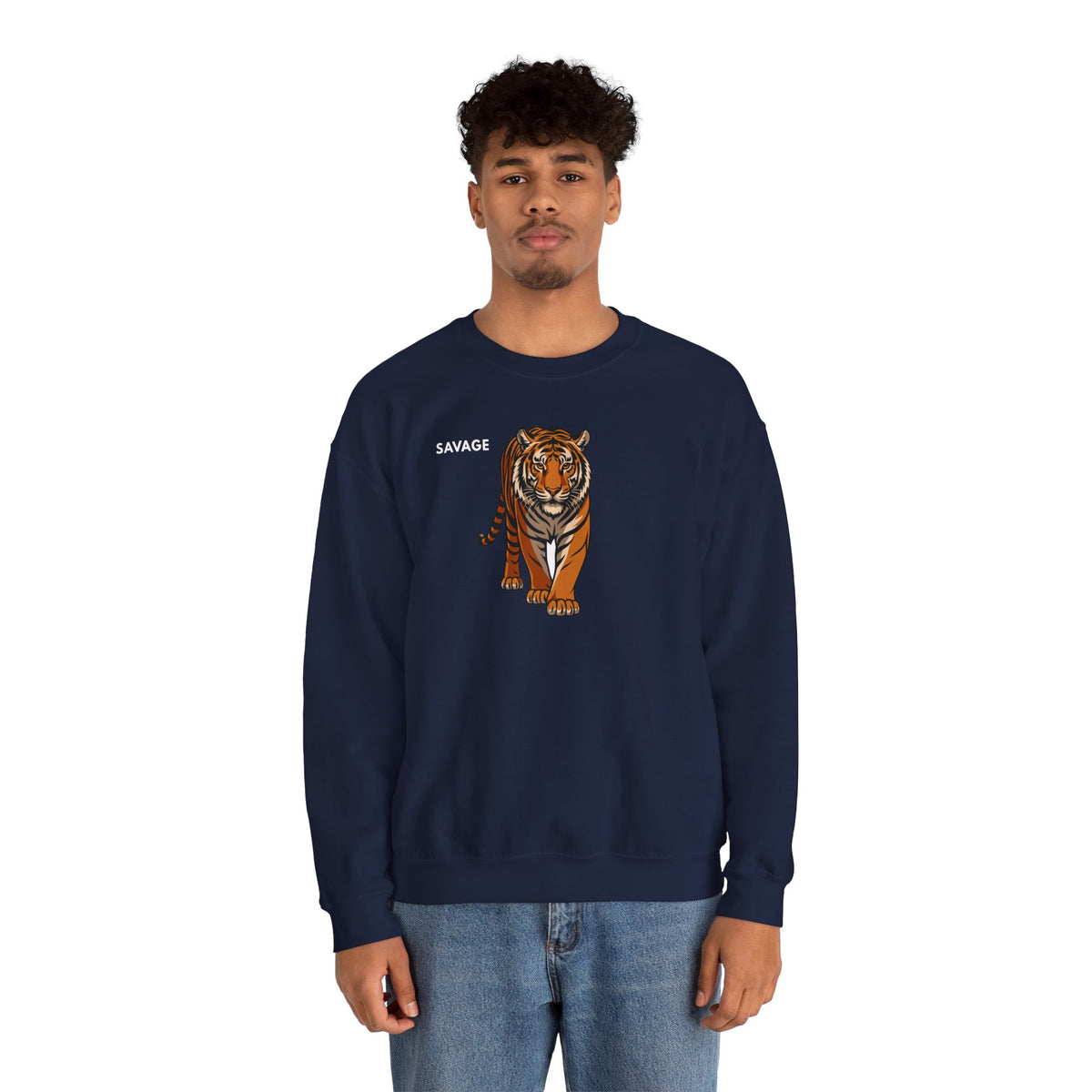 SAVAGE Tiger Sweatshirt Premium Design SKIALFA Unisex