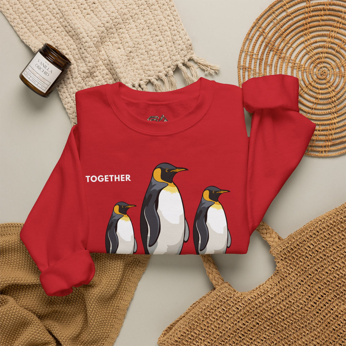TOGETHER Penguin Sweatshirt Premium Design SKIALFA Unisex