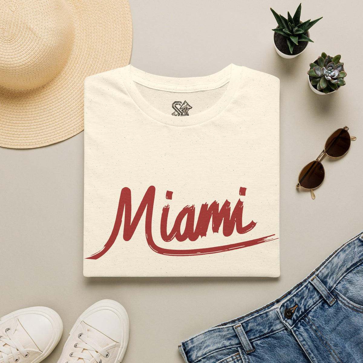 Miami T-Shirt Premium Design SKIALFA Unisex