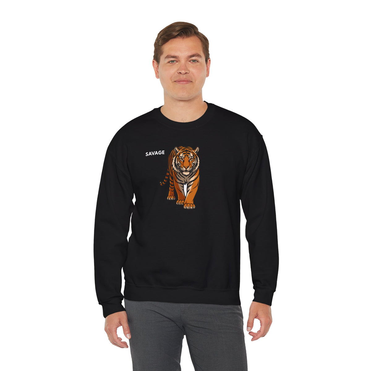 SAVAGE Tiger Sweatshirt Premium Design SKIALFA Unisex
