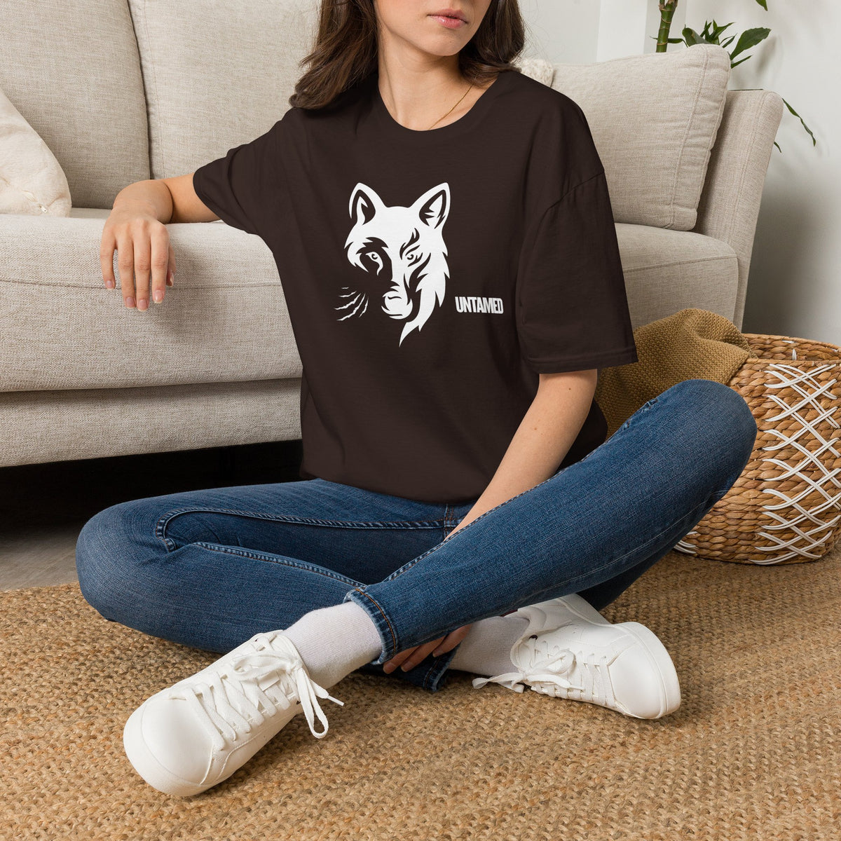 UNTAMED Wolf T-Shirt Premium Design SKIALFA Unisex