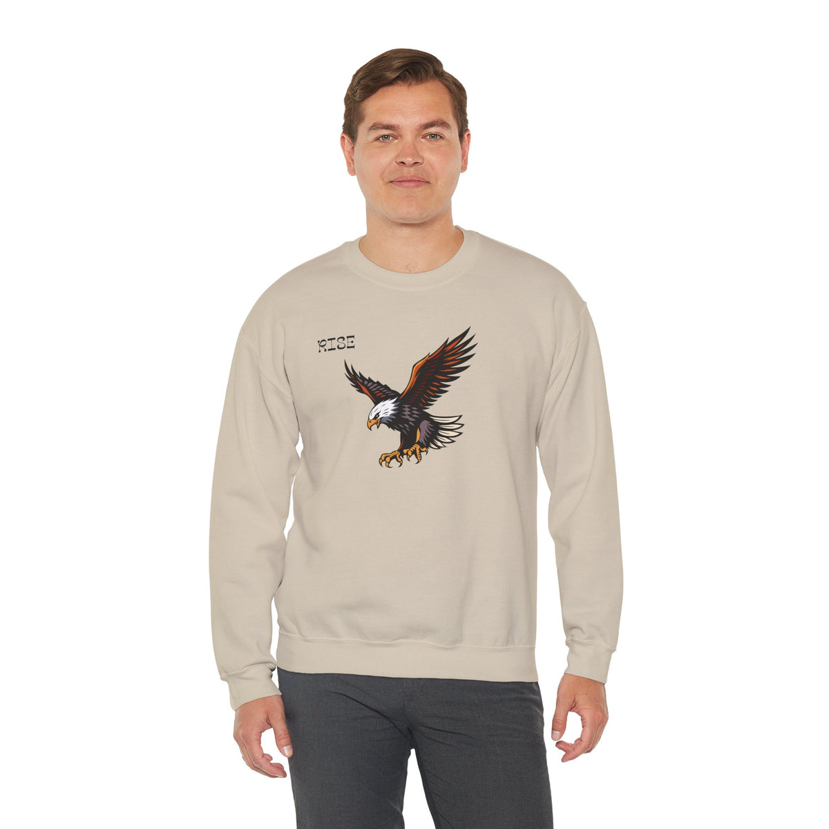 RISE Eagle Sweatshirt Premium Design SKIALFA Unisex