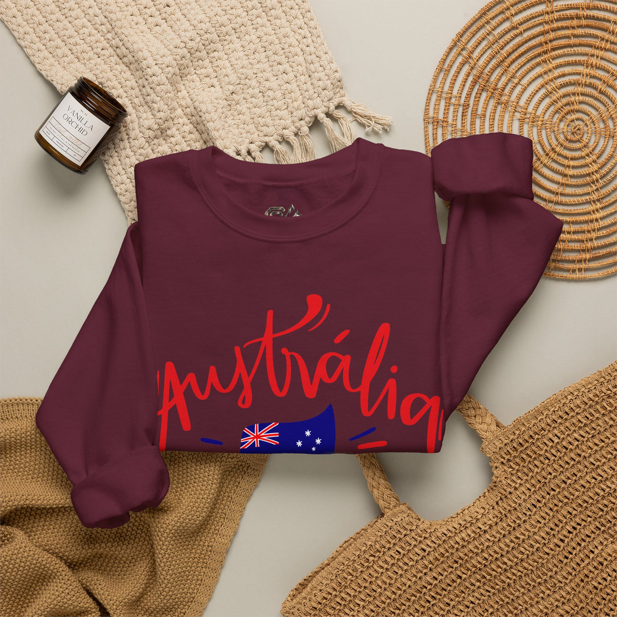 Australia Flag Sweatshirt Premium Design SKIALFA Unisex
