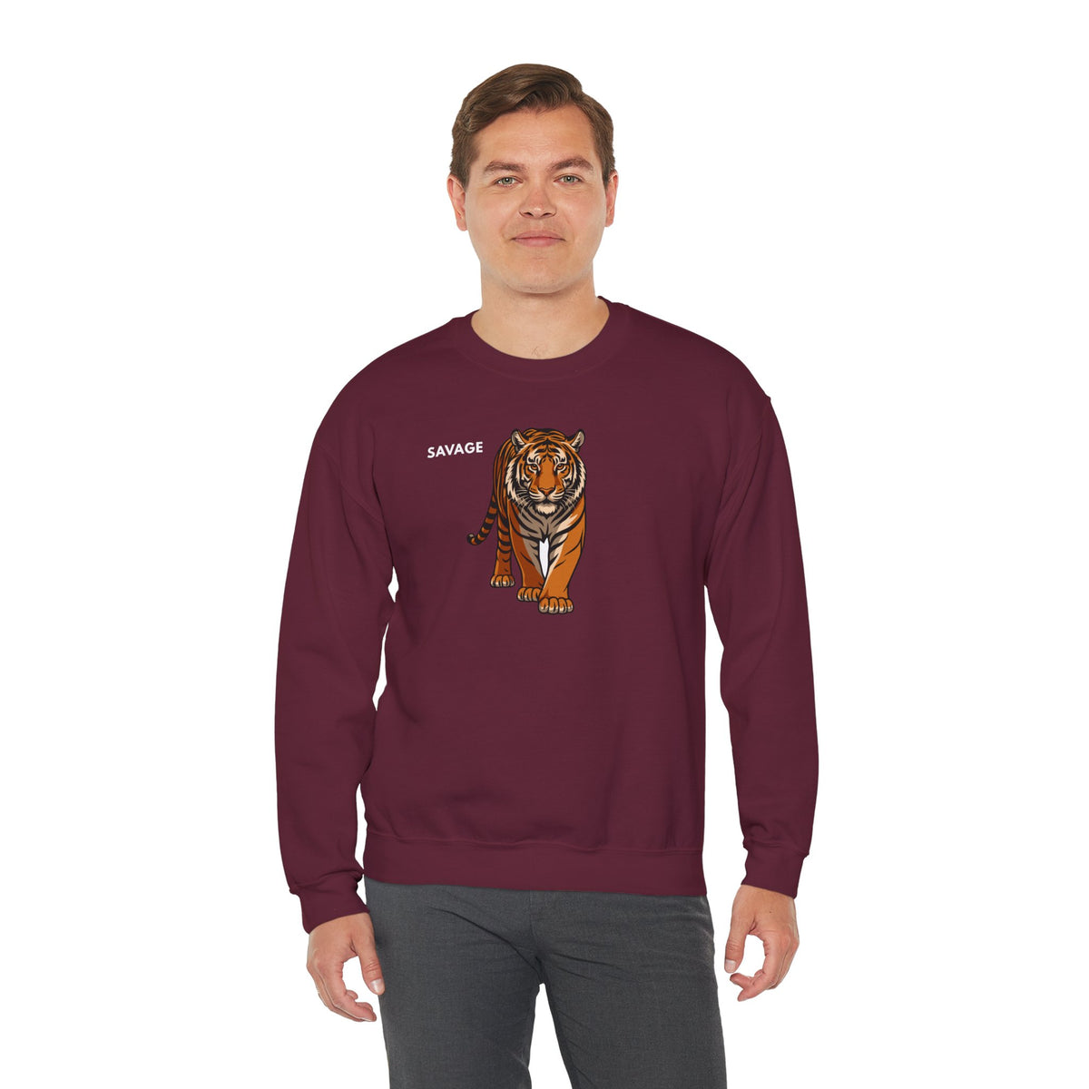 SAVAGE Tiger Sweatshirt Premium Design SKIALFA Unisex