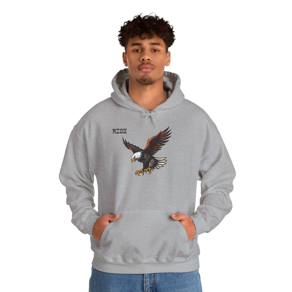 RISE Eagle Hoodie Premium Design SKIALFA Unisex