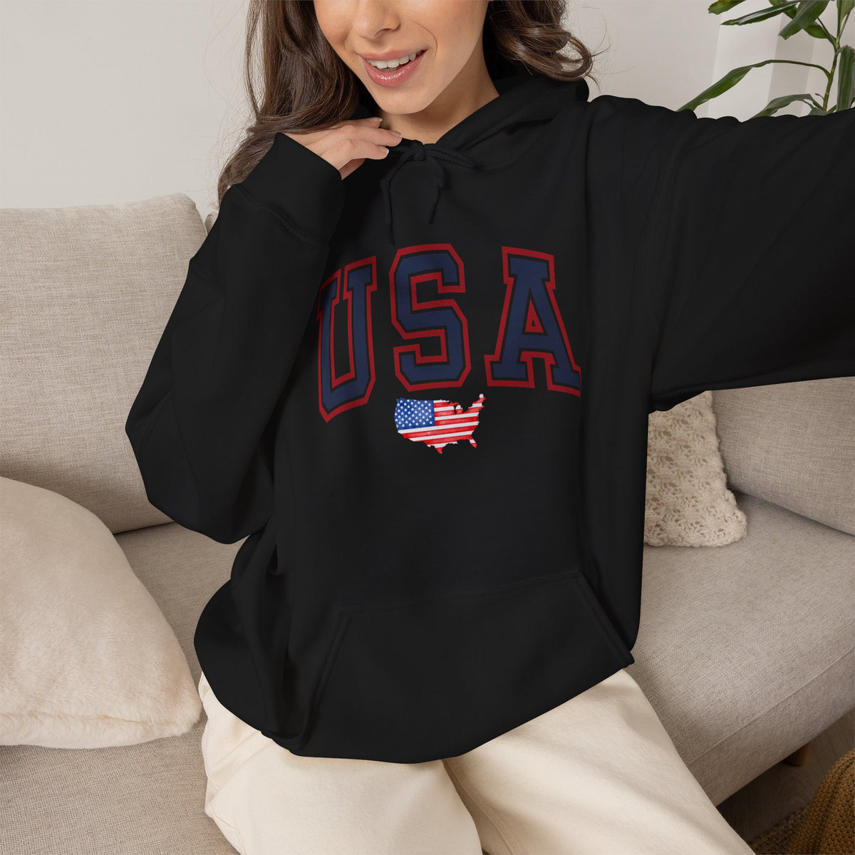 USA Hoodie Premium Design SKIALFA Unisex