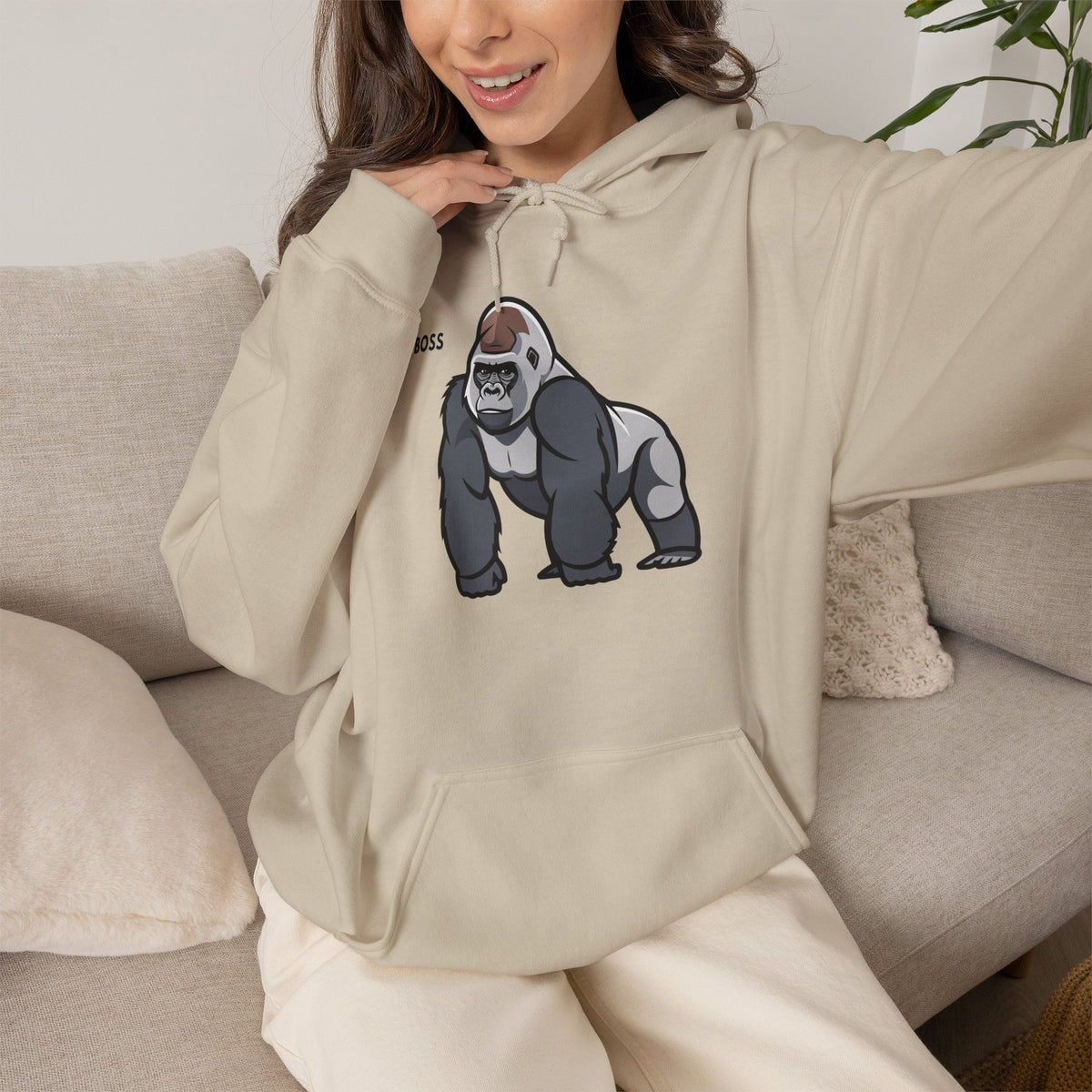 BOSS Gorilla Hoodie Premium Design SKIALFA Unisex