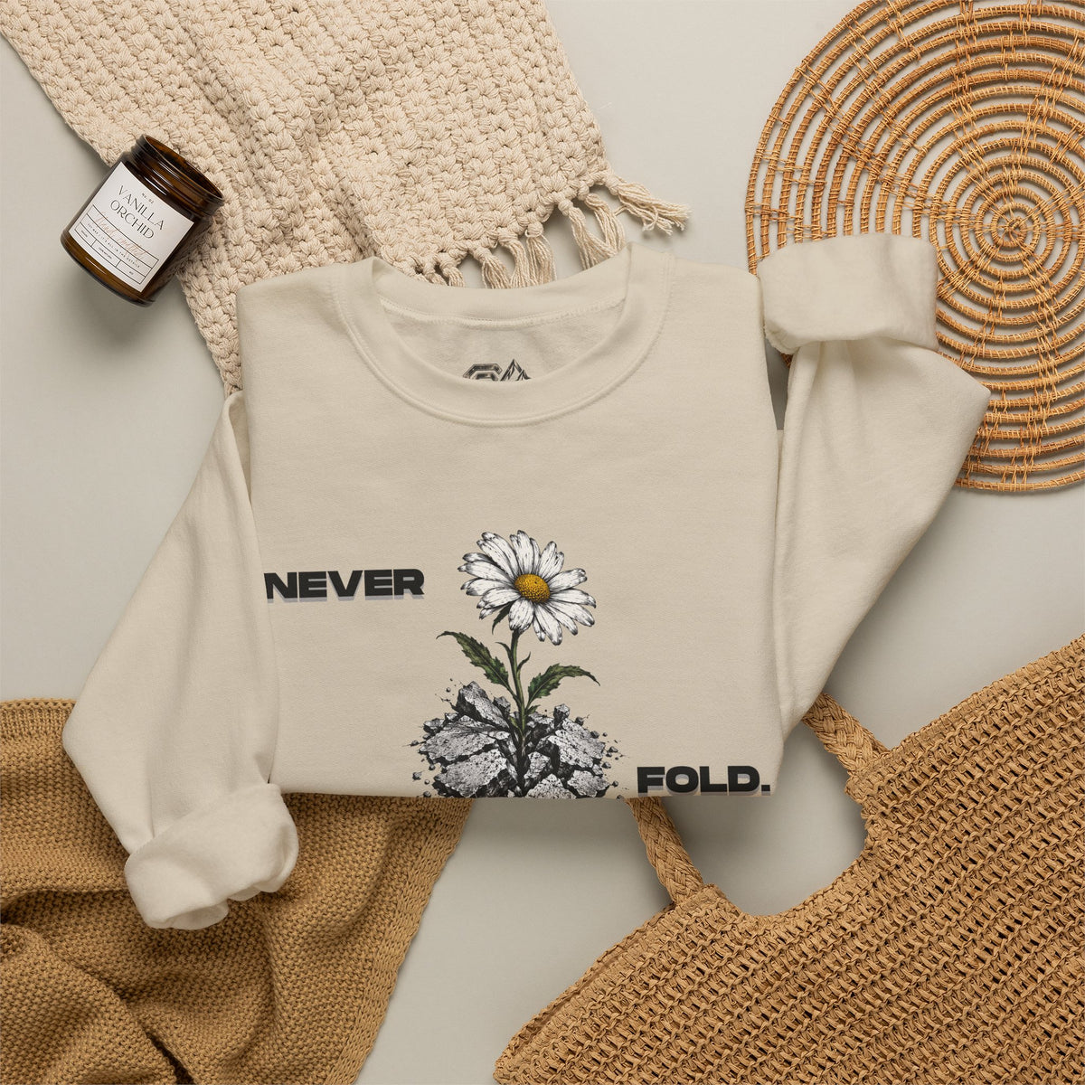 NEVER FOLD Sweatshirt Premium Design SKIALFA Unisex