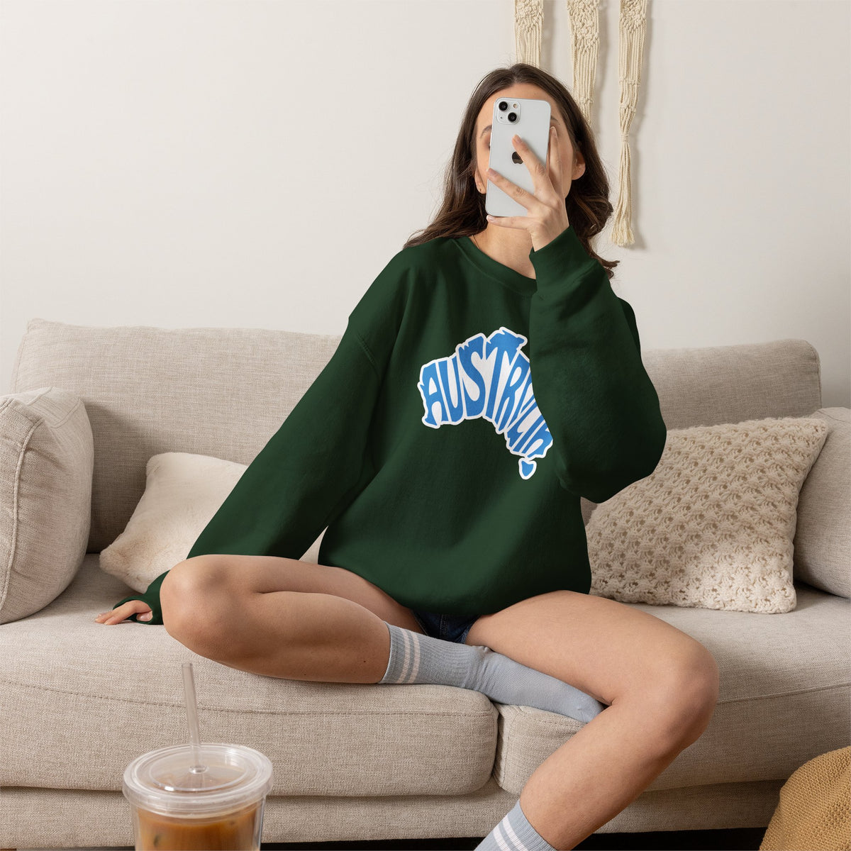 Australia Graphic Sweatshirt Premium Design SKIALFA Unisex