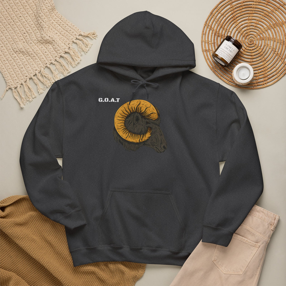 GOAT Head Goat Hoodie Premium Design SKIALFA Unisex