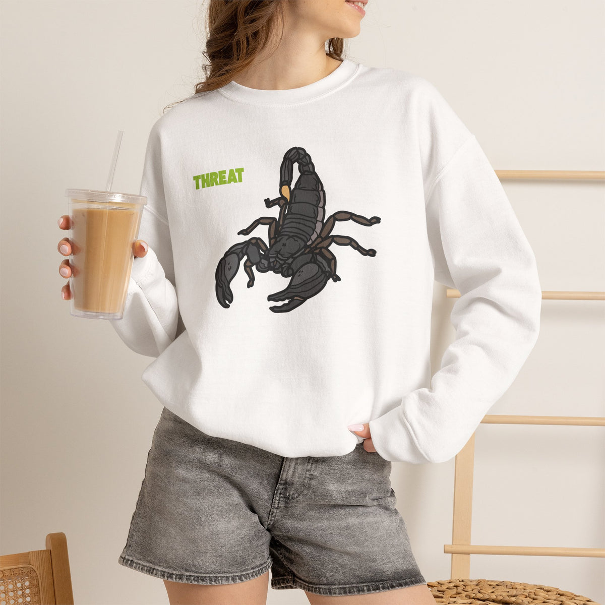 THREAT Scorpion Sweatshirt Premium Design SKIALFA Unisex