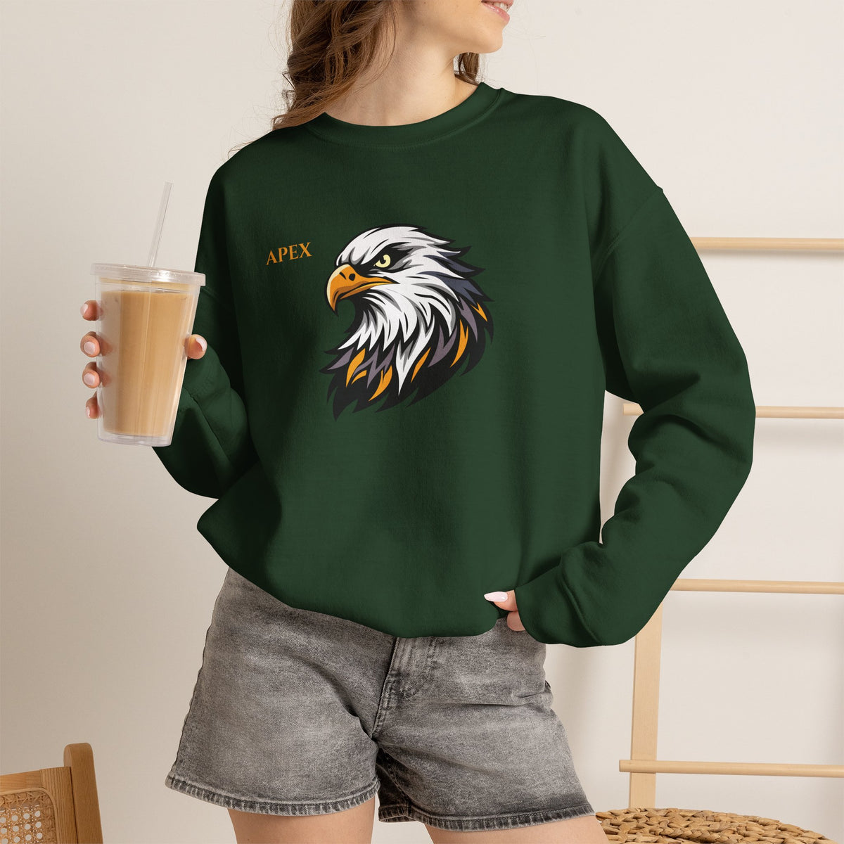 APEX Eagle Sweatshirt Premium Design SKIALFA Unisex