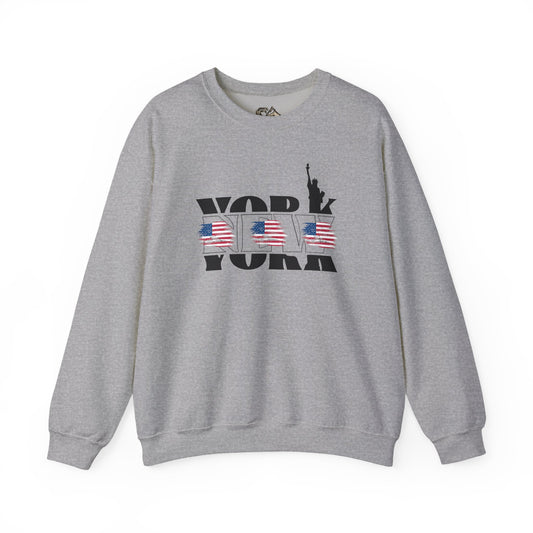 New York American Flag Sweatshirt Premium Design SKIALFA Unisex
