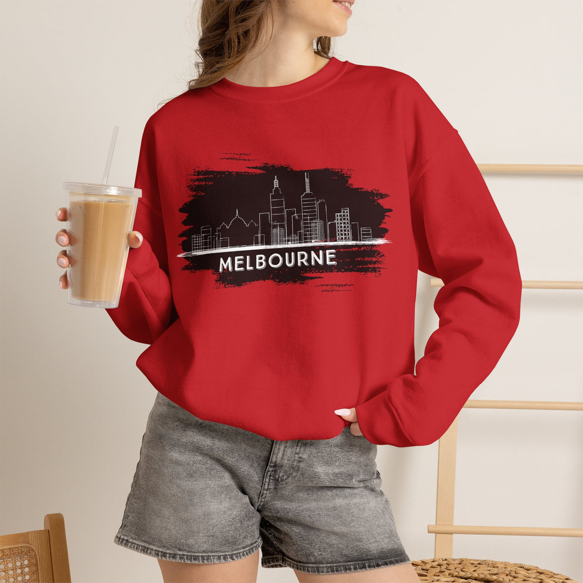Melbourne Sweatshirt Premium Design SKIALFA Unisex