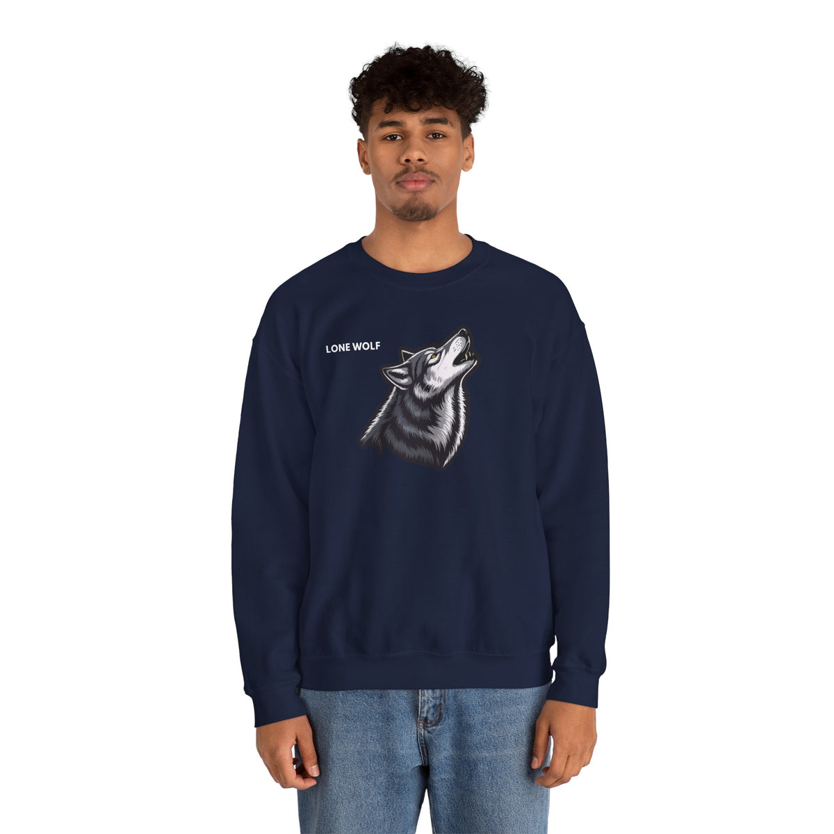 LONE WOLF Sweatshirt Premium Design SKIALFA Unisex