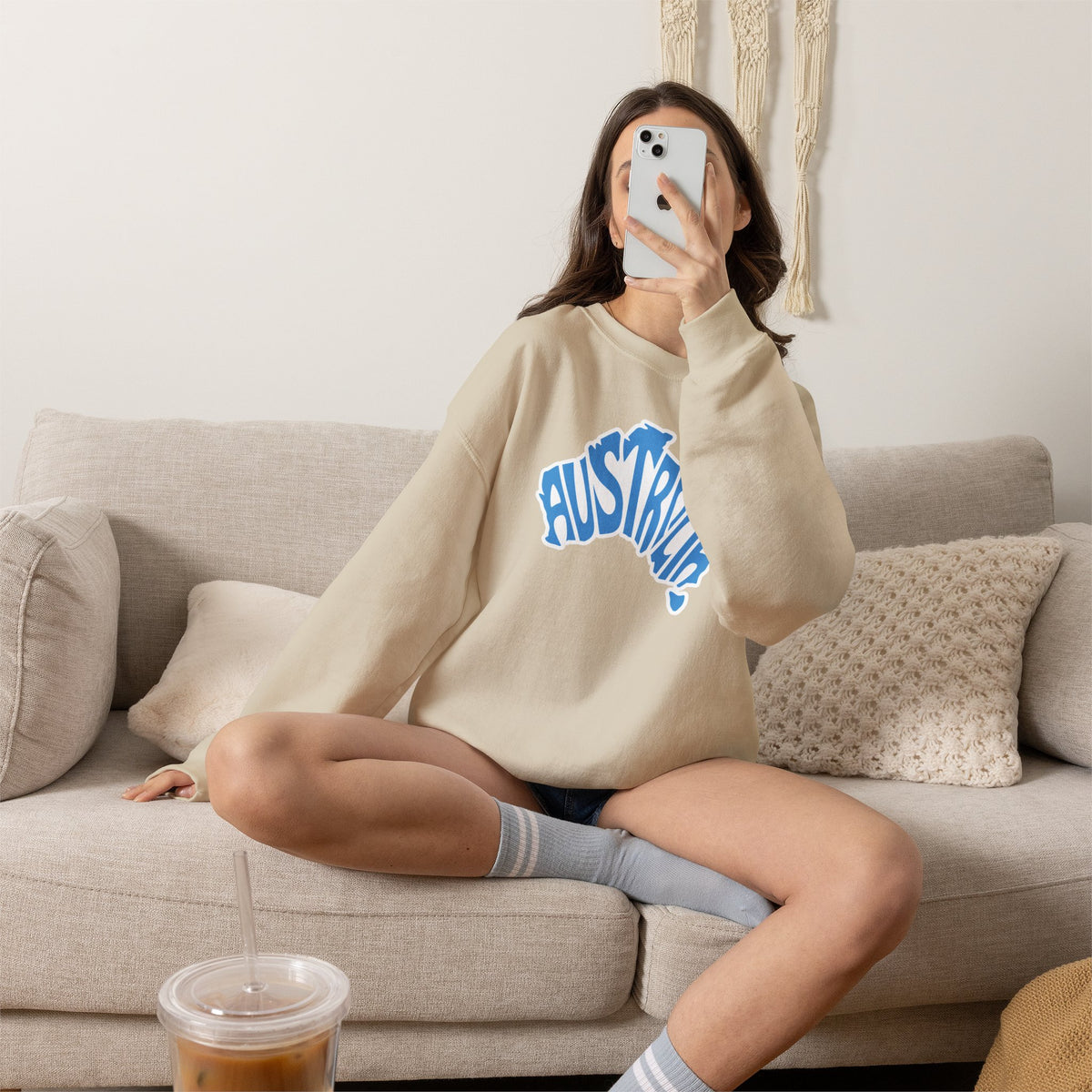 Australia Graphic Sweatshirt Premium Design SKIALFA Unisex