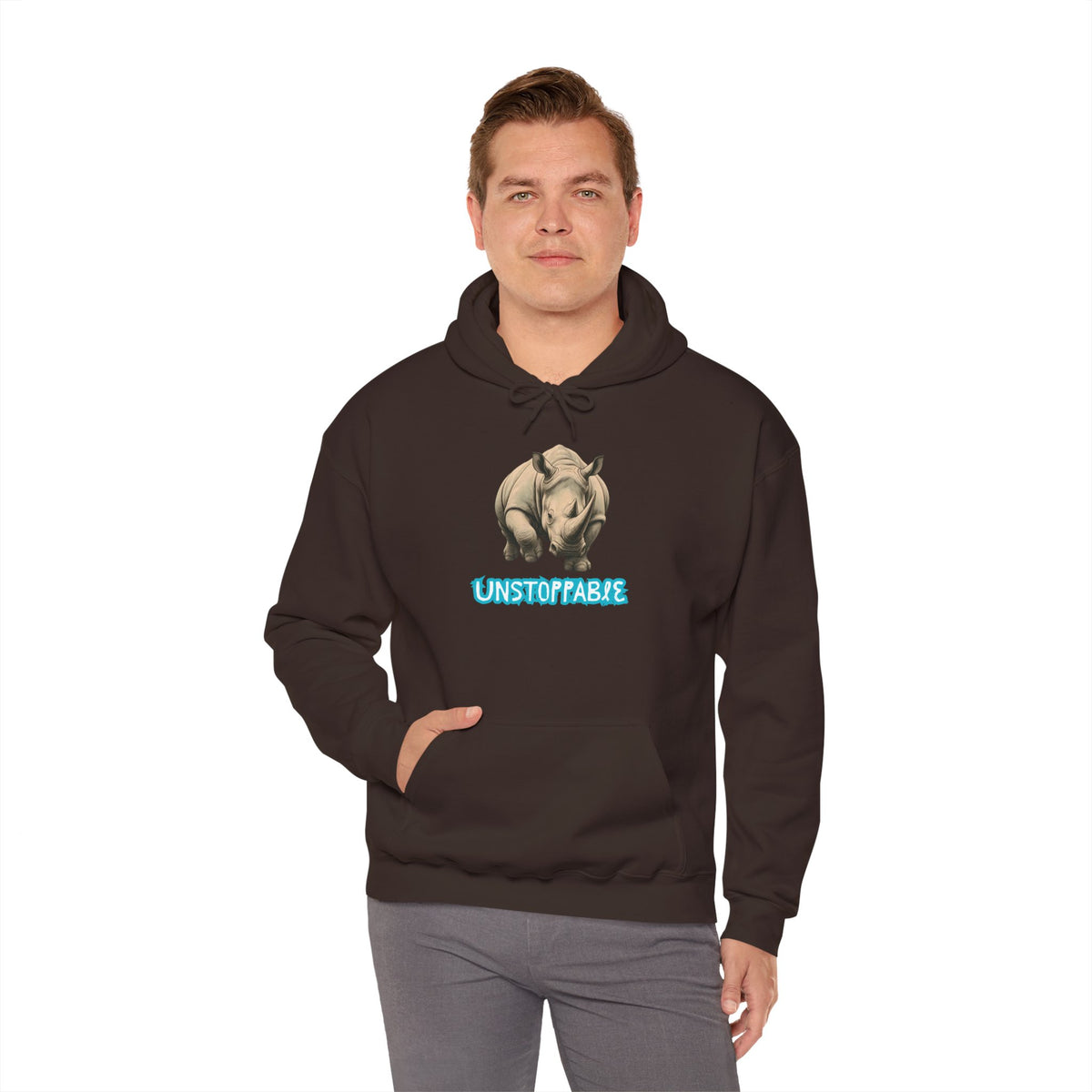 UNSTOPPABLE Rhino Hoodie Premium Design SKIALFA Unisex
