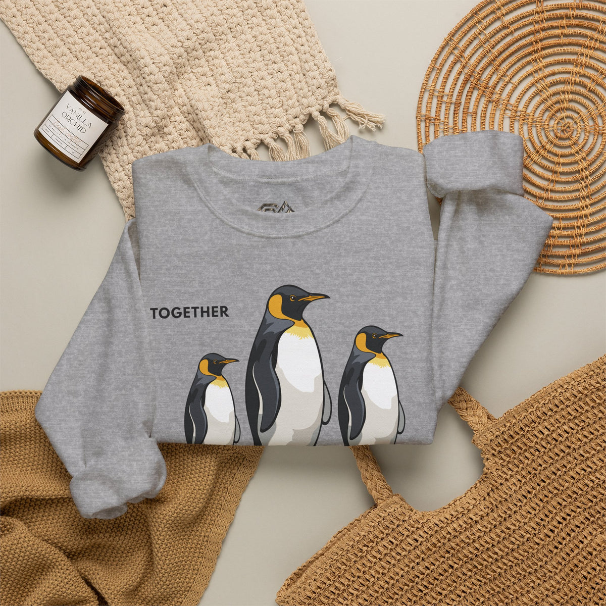TOGETHER Penguin Sweatshirt Premium Design SKIALFA Unisex