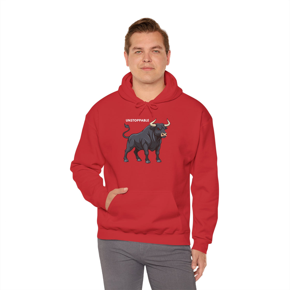 UNSTOPPABLE Bull Hoodie Premium Design SKIALFA Unisex