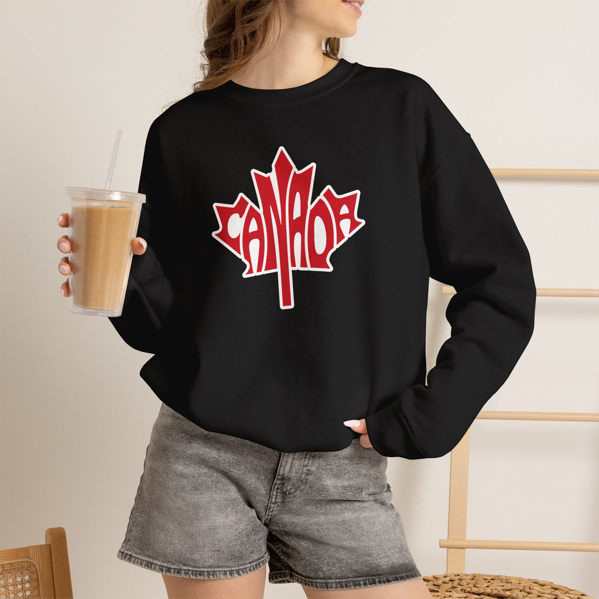 CANADA Leaf Sweatshirt Premium Design SKIALFA Unisex
