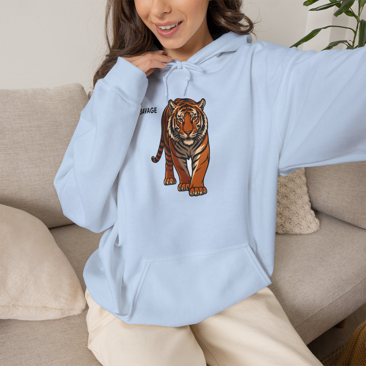 SAVAGE Tiger Hoodie Premium Design SKIALFA Unisex