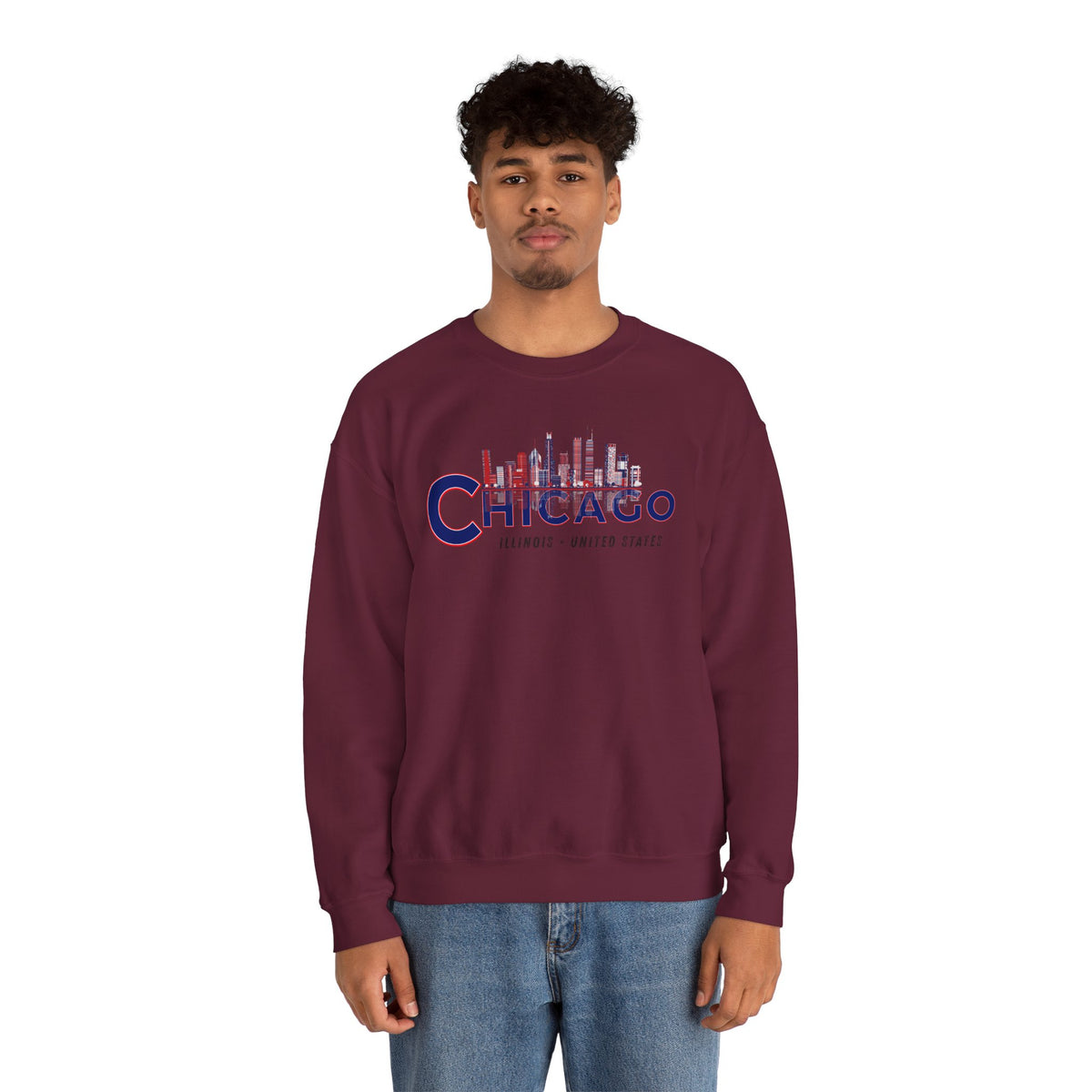 Chicago Sweatshirt Premium Design SKIALFA Unisex