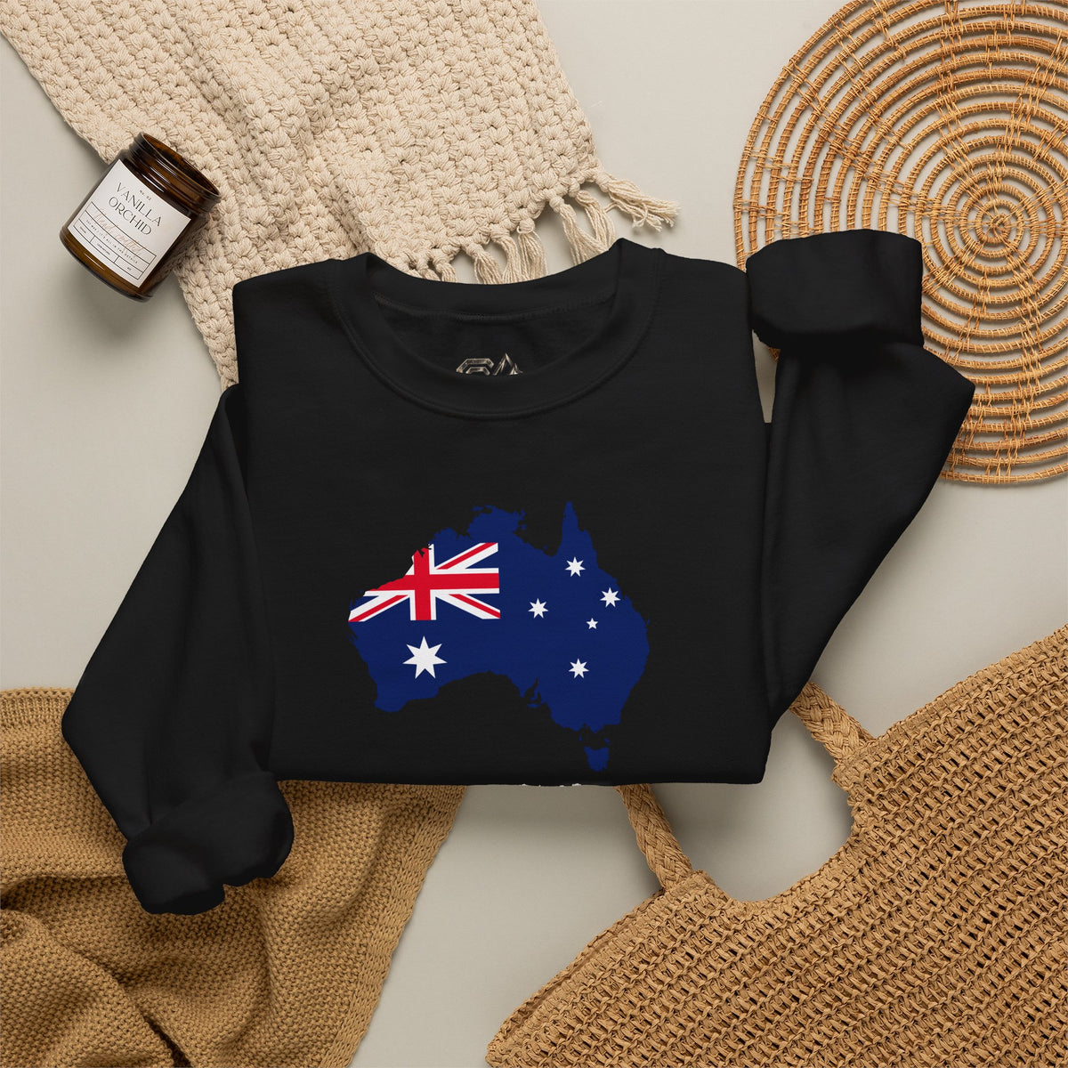 Australia Map Flag Sweatshirt Premium Design SKIALFA Unisex