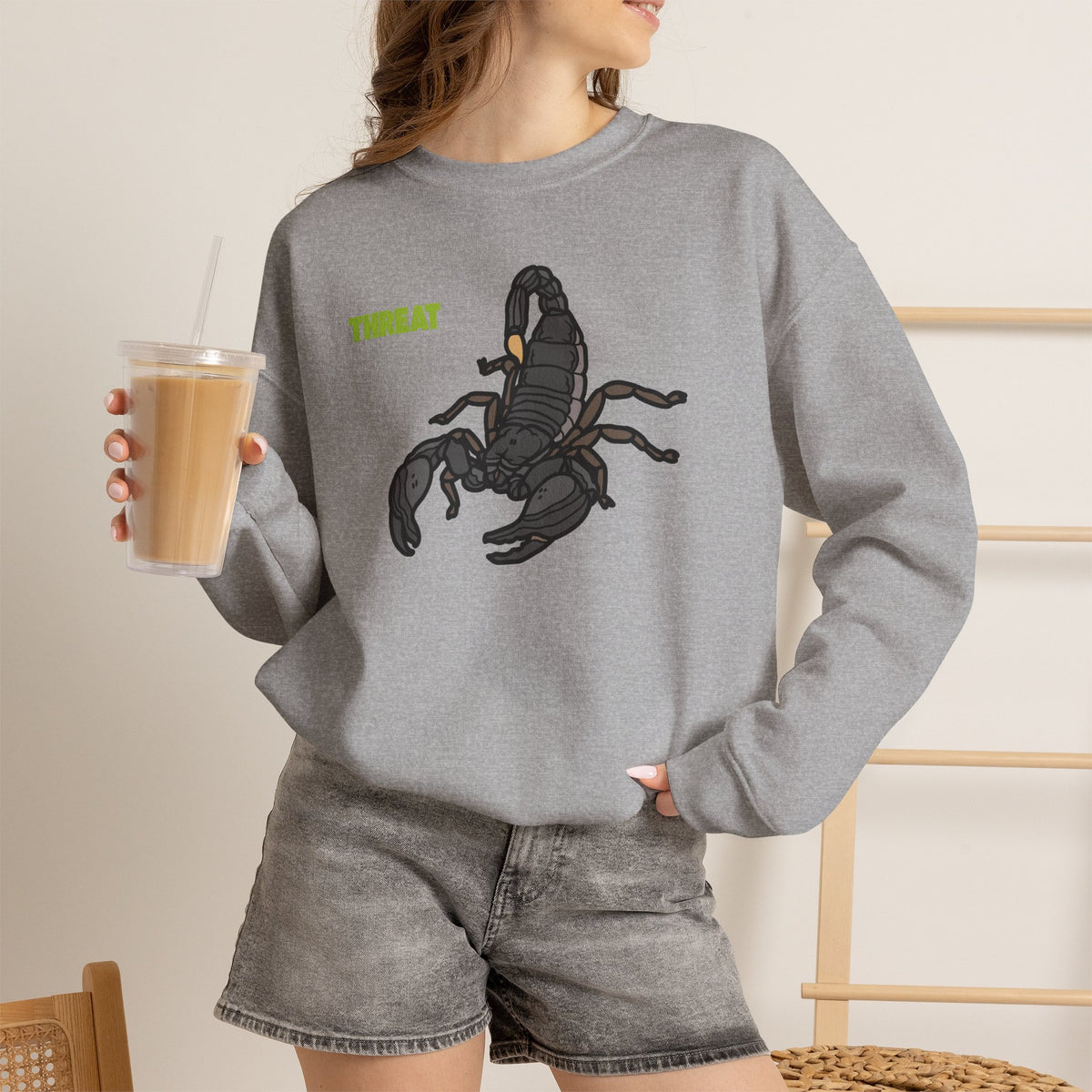 THREAT Scorpion Sweatshirt Premium Design SKIALFA Unisex