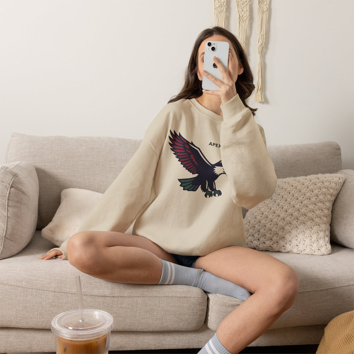 APEX Eagle Sweatshirt Premium Design SKIALFA Unisex