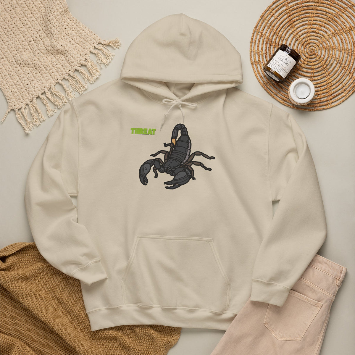 THREAT Scorpion Hoodie Premium Design SKIALFA Unisex