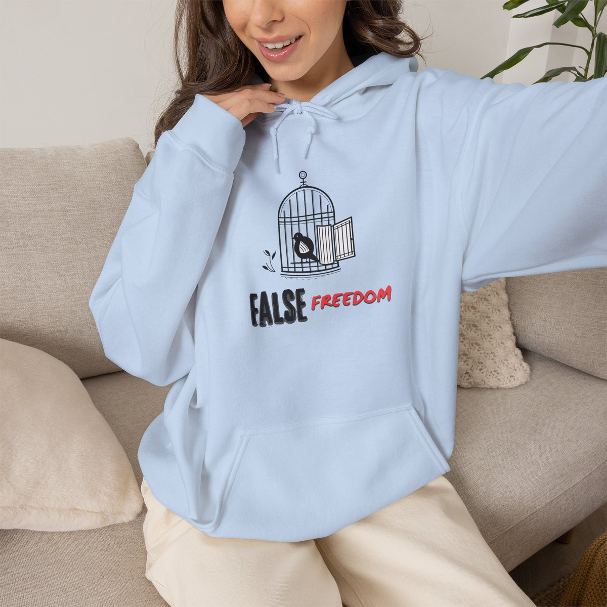 FALSE FREEDOM Hoodie Premium Design SKIALFA Unisex