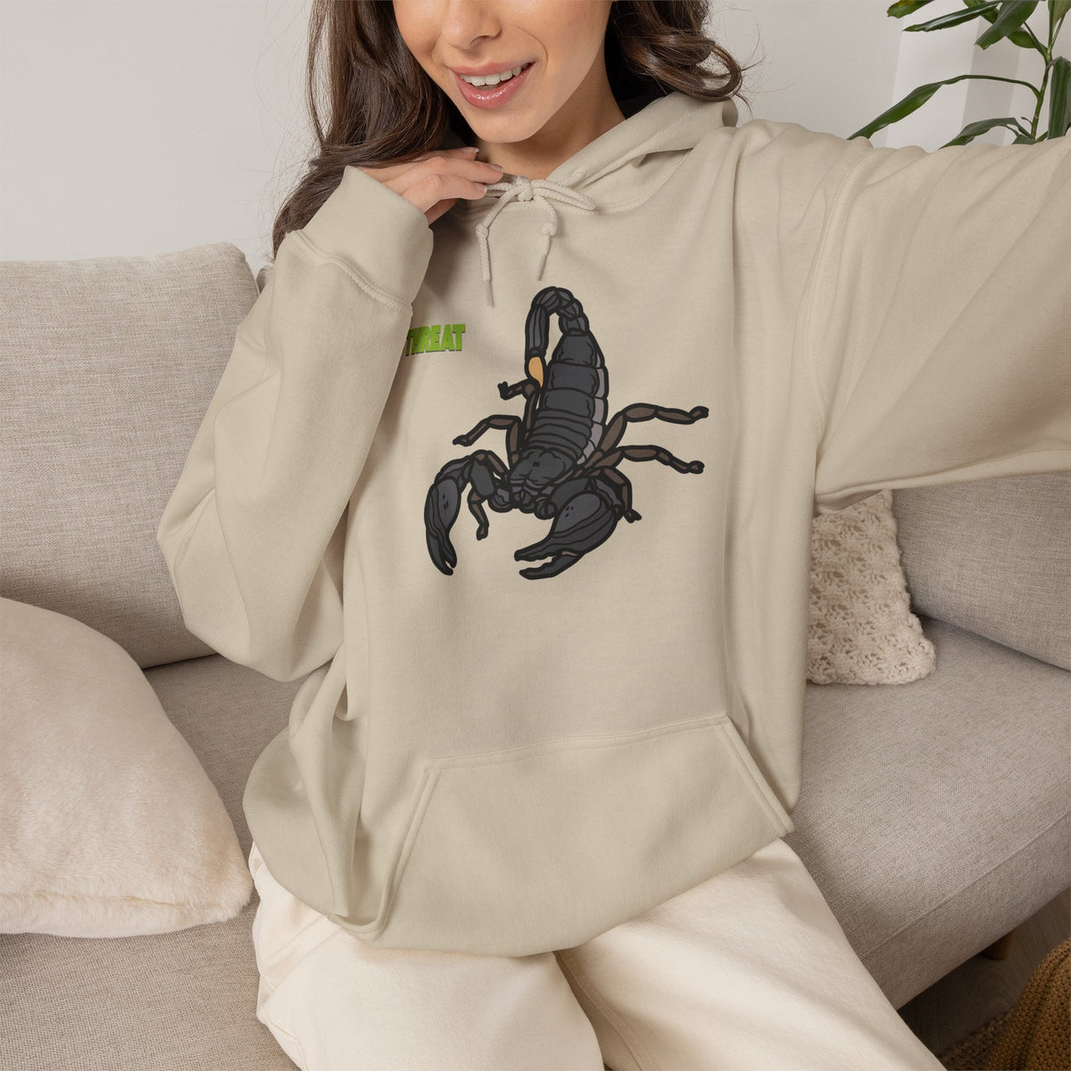 THREAT Scorpion Hoodie Premium Design SKIALFA Unisex