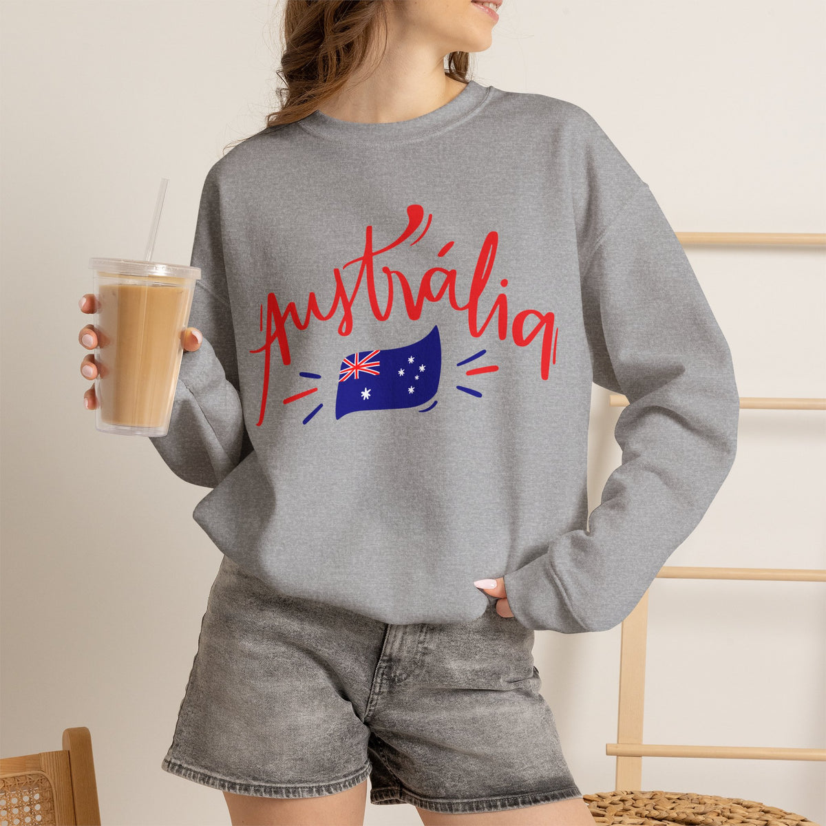 Australia Flag Sweatshirt Premium Design SKIALFA Unisex