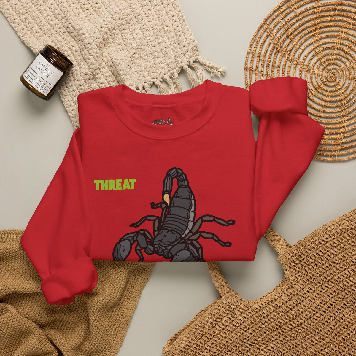 THREAT Scorpion Sweatshirt Premium Design SKIALFA Unisex