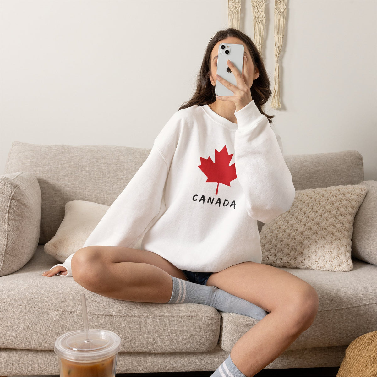 Canada Sweatshirt Premium Design SKIALFA Unisex