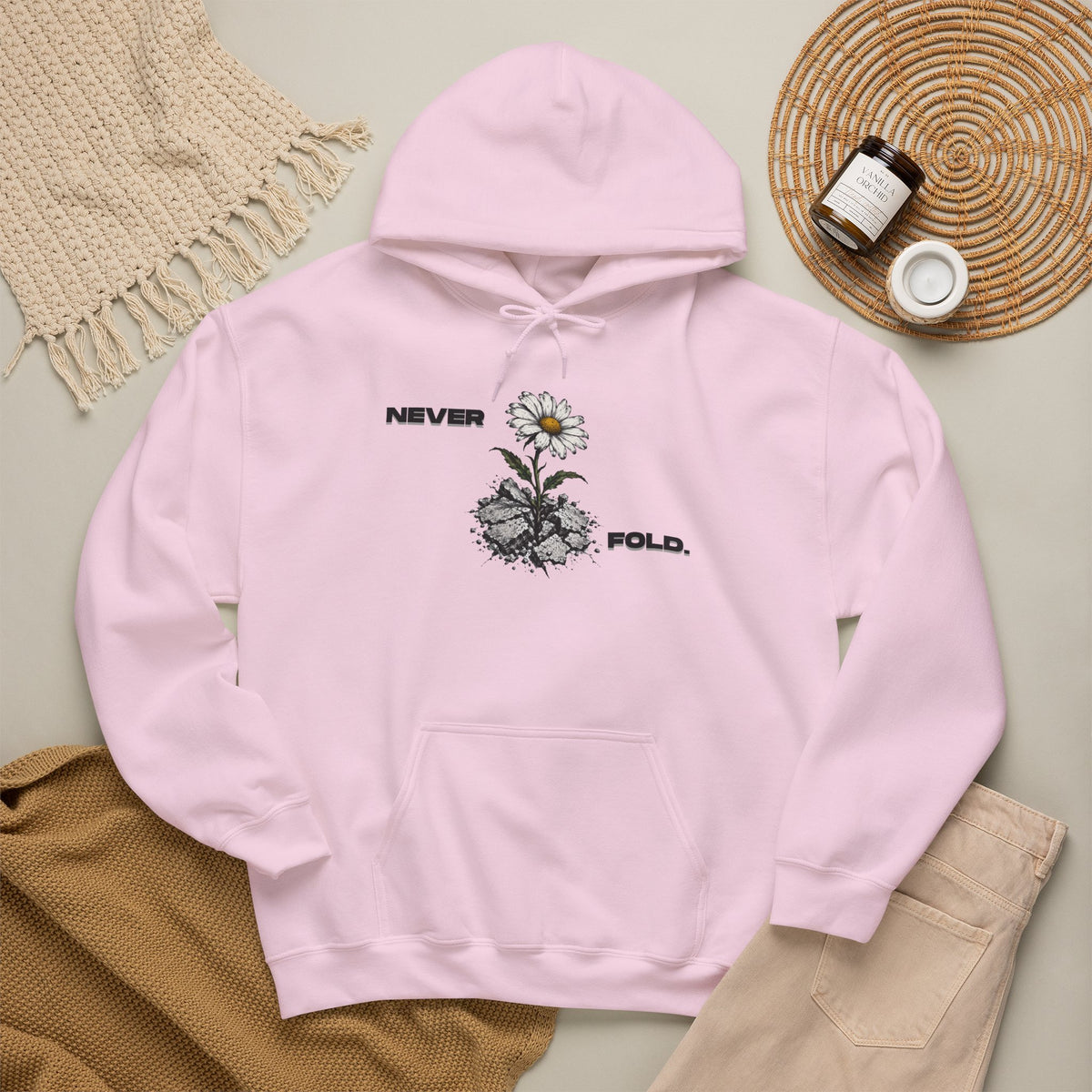 NEVER FOLD. Hoodie Premium Design SKIALFA Unisex
